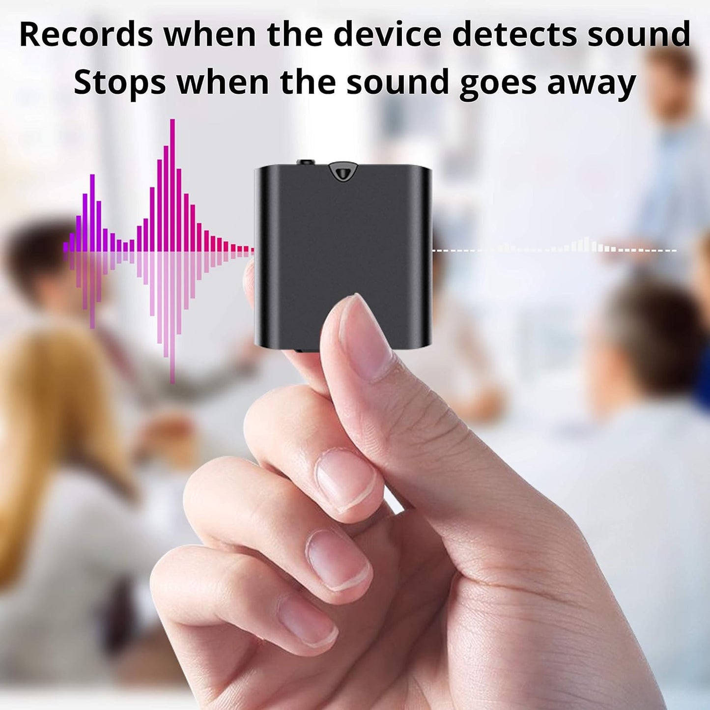 Q63 Professional Mini Voice Activated Recorder, 30 Day Standby Recording, Aluminum Alloy Body, Magnetic, HD Noise Reduction, for Car, Office, Home, Easy to Hide (16 GB)