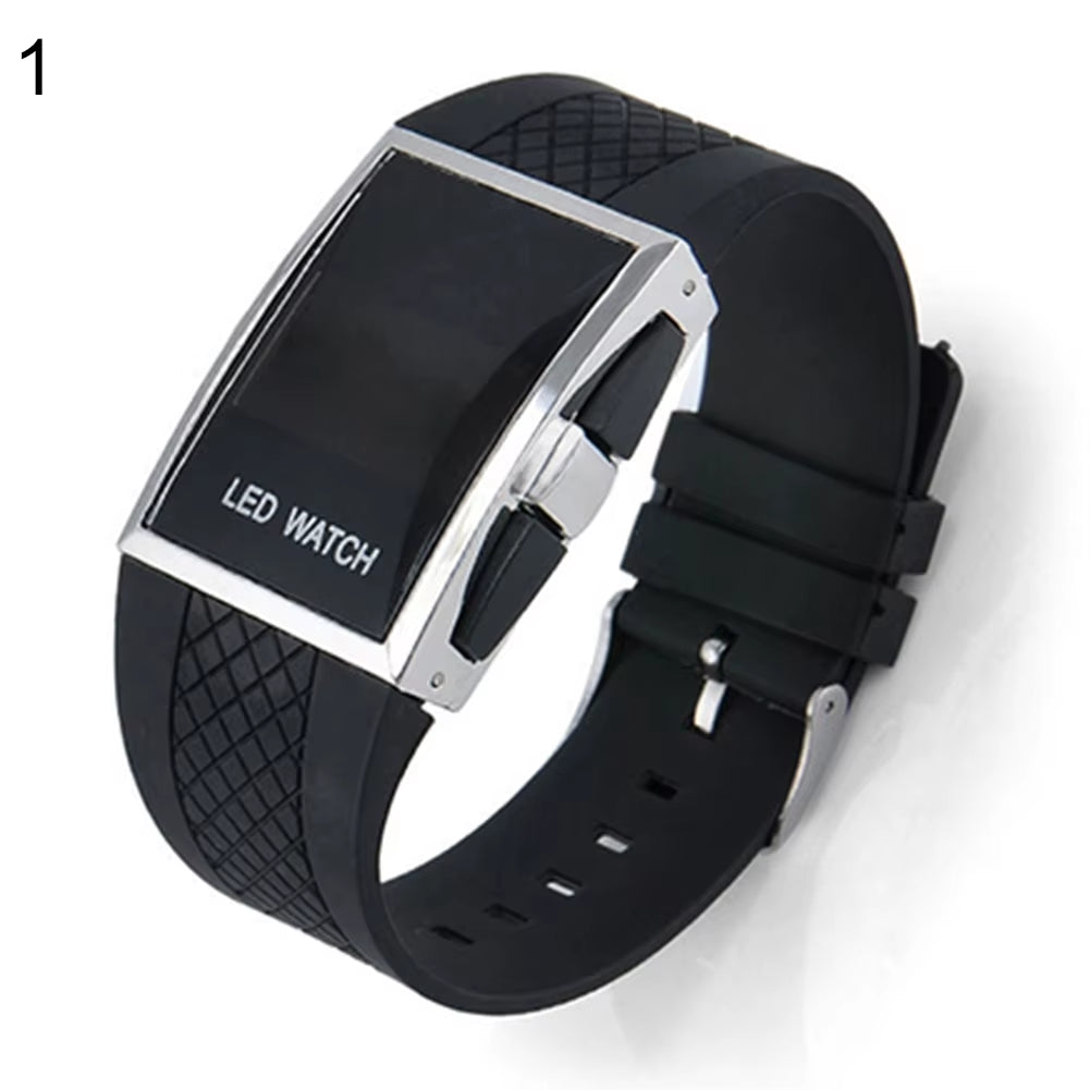 Fashion Casual Unisex Square Case LED Digital Display Sports Wrist Watch Gift