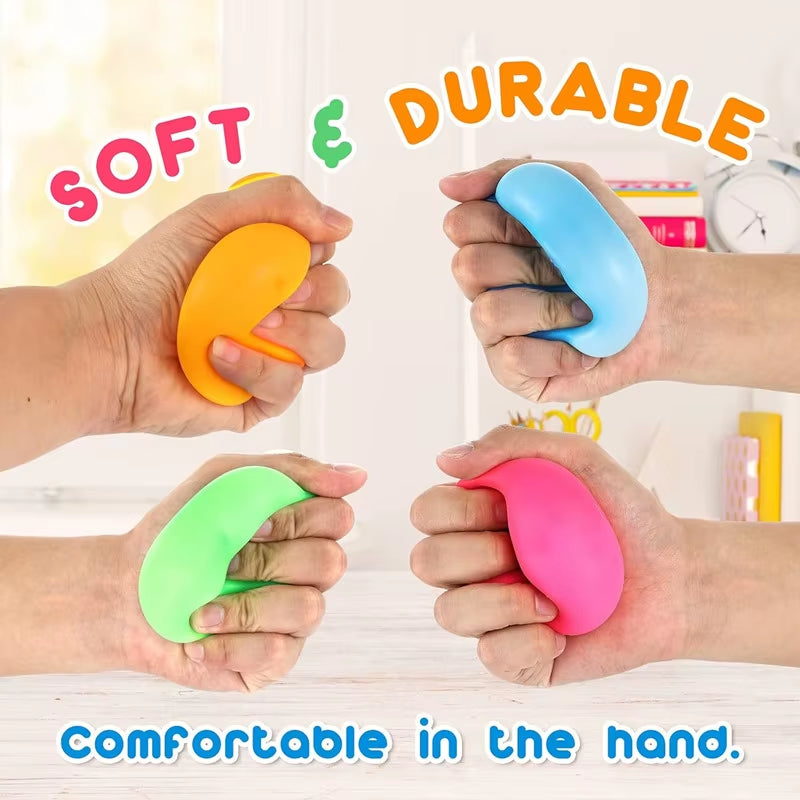 Squishy Stress Balls Resistance Fidget Toys Sensory Stress Relief Hand Therapy Toys Rebound Pinch Squeeze Ball for Kids Adults