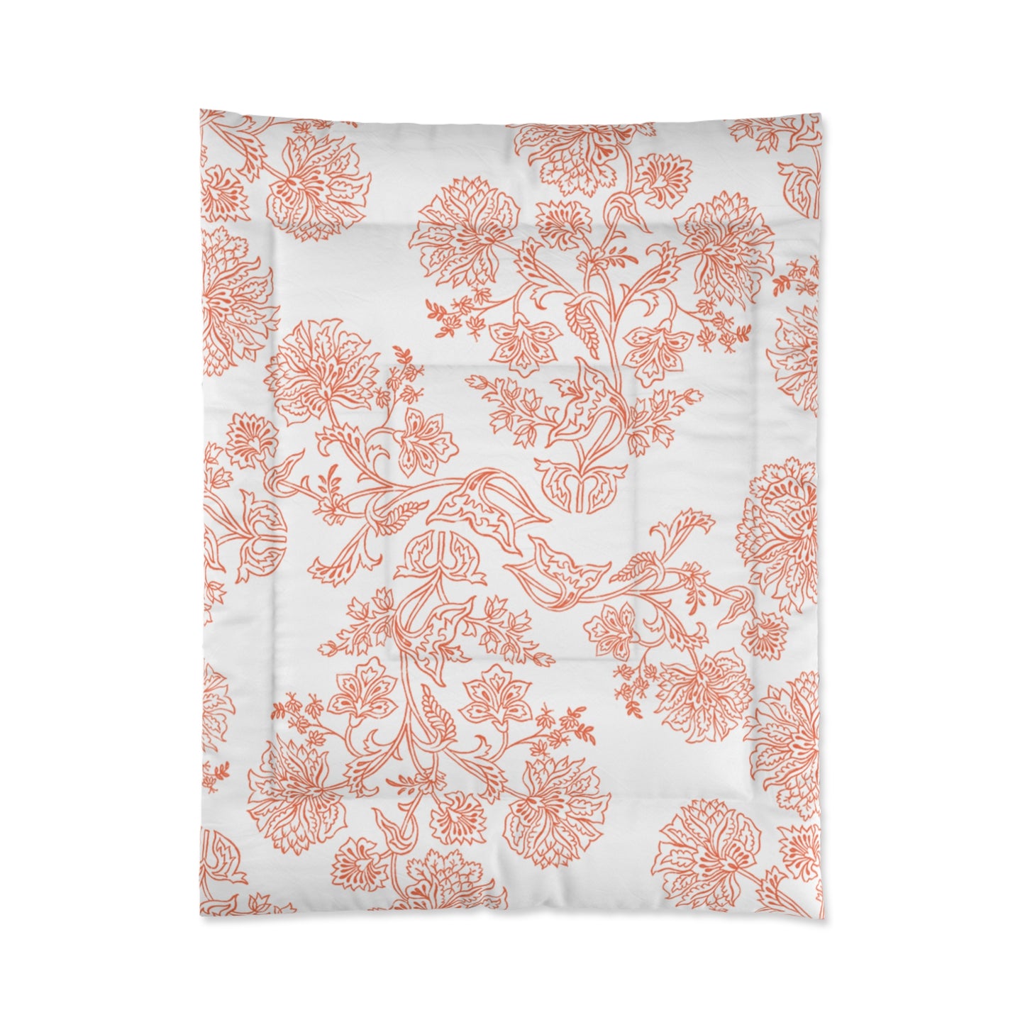 Orange floral Comforter