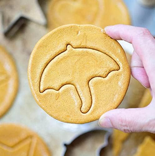 Squid Cookie Game Cutter Mold Tin Case Set Kit Umbrella Shapes Halloween Dalgona Sugar Candy Maker Container Box Tools (A)