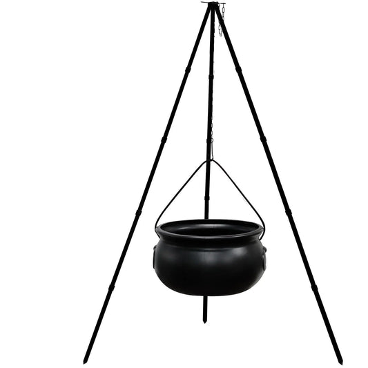 Halloween Decorations Indoor Outdoor on Clearance - Large Cauldron Halloween Decor on Tripod with Timer Lights - 30.7Inch Plastic Cauldron Witch, Halloween Decor, Fall Decorations for Home
