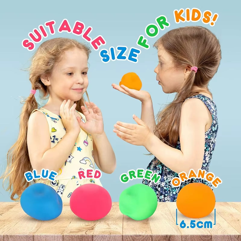 Squishy Stress Balls Resistance Fidget Toys Sensory Stress Relief Hand Therapy Toys Rebound Pinch Squeeze Ball for Kids Adults