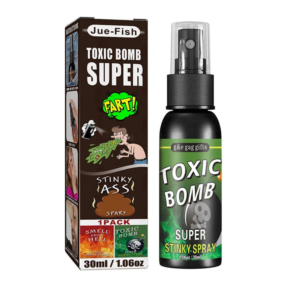30Ml Fart Spray Party Supplies Plastic Liquid Fart Gag for Adults Kids Terrible Stinky Fart Spray Non Toxic Halloween Funny Toys