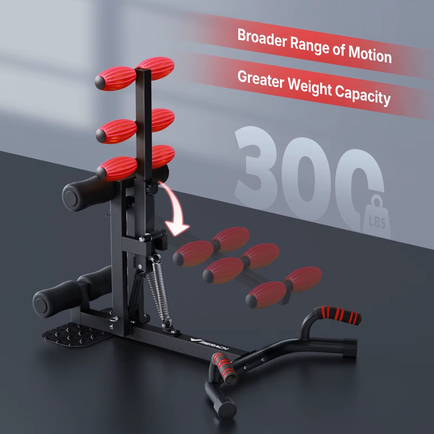 Deep Squat Machine Adjustable Glutes Trainer Machine Core Leg Push up Workout Machine Multifunctional Buttocks Machine