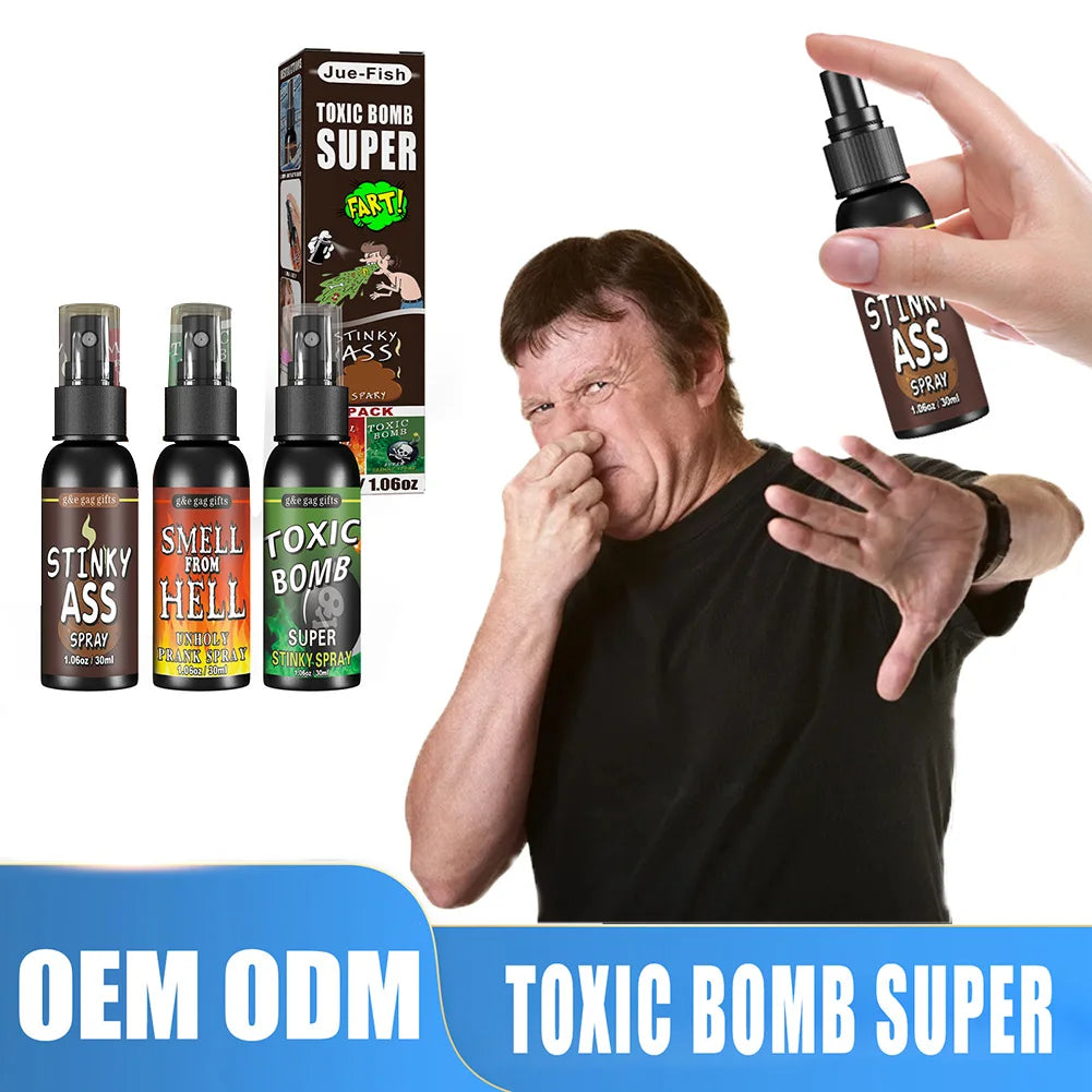 30Ml Fart Spray Party Supplies Plastic Liquid Fart Gag for Adults Kids Terrible Stinky Fart Spray Non Toxic Halloween Funny Toys