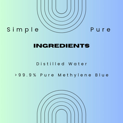 Pure USP Methylene Blue Liquid with Dropper 1% | 600Mg • 2Oz