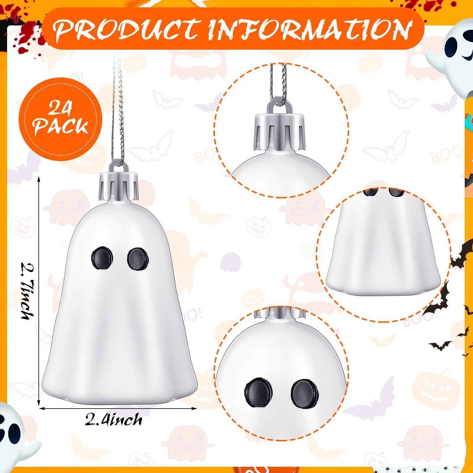 Halloween Hanging Ornaments Ghost Halloween Decoration Halloween Tree Decorations Ornaments Plastic Party Christmas Tree Decor
