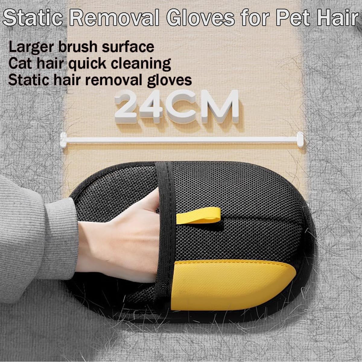 2025 Pet Glove, Pet Electrostatic Gloves, Electrostatic Gloves Pet Hair, Pet Hair Remover Electrostatic Gloves, Yomi Pet Hair Remover Glove, Double-Sided Grooming Gloves Pets 1PCS