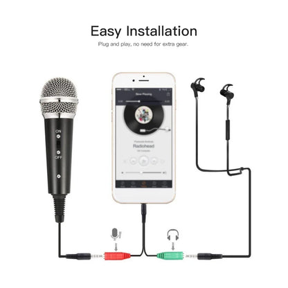 Pc/Phone Microphone,3.5Mm Plug+Play Home Recording Studio Equipment for Live Broadcast Conferencing Chatting