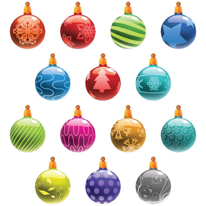 Victorystore 2-D Traditional Outdoor Christmas Yard Ornaments, Flat Globe Shape, Set of 14