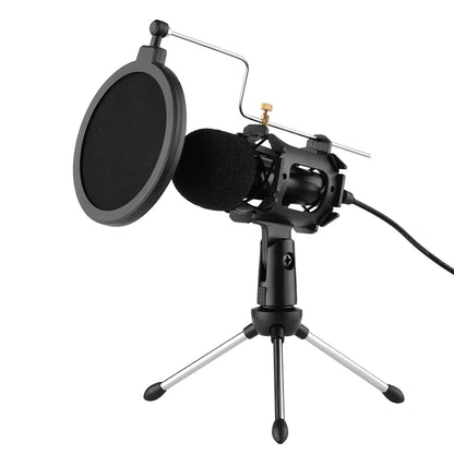 Pc/Phone Microphone,3.5Mm Plug+Play Home Recording Studio Equipment for Live Broadcast Conferencing Chatting