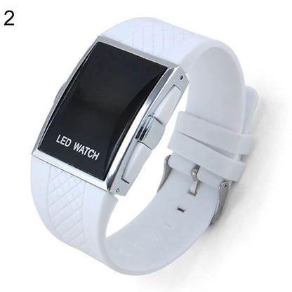 Fashion Casual Unisex Square Case LED Digital Display Sports Wrist Watch Gift