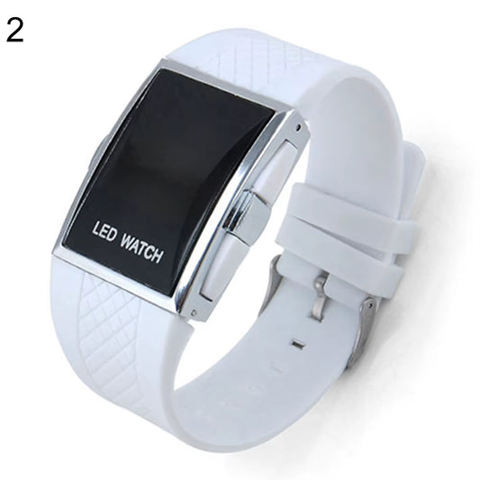 Fashion Casual Unisex Square Case LED Digital Display Sports Wrist Watch Gift