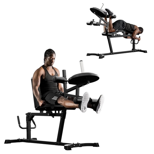 Leg Extension and Curl Machine, Seated Leg Extension Machine and Lying Leg Curl Machine for Home Gym with 600Lbs, Adjustable Leg Machine, Workout Equipment