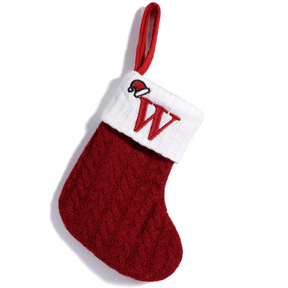 Christmas Alphabet Knitting Socks Christmas Tree Ornaments Christmas Decorations for Home 2025 Noel New Year 2026 Xmas Gift