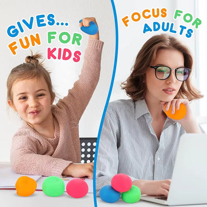 Squishy Stress Balls Resistance Fidget Toys Sensory Stress Relief Hand Therapy Toys Rebound Pinch Squeeze Ball for Kids Adults