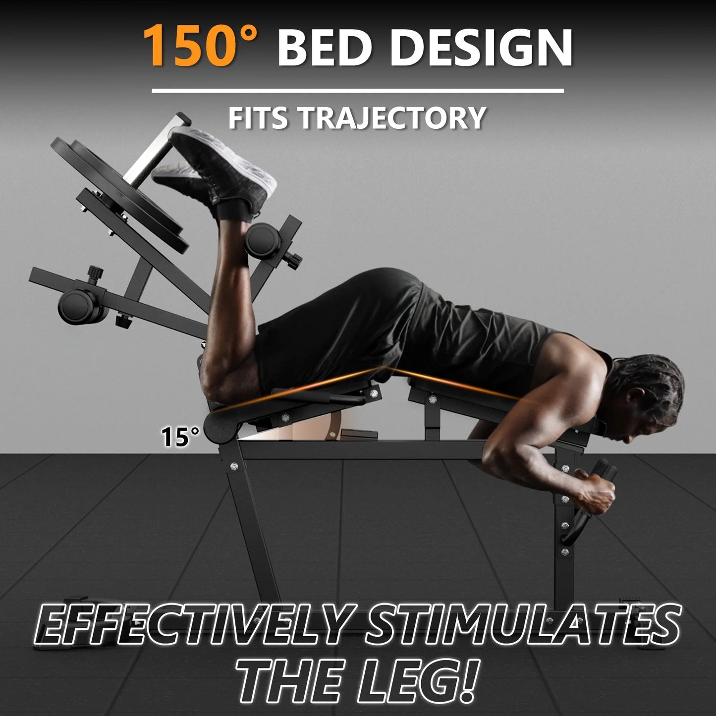 Leg Extension and Curl Machine, Seated Leg Extension Machine and Lying Leg Curl Machine for Home Gym with 600Lbs, Adjustable Leg Machine, Workout Equipment
