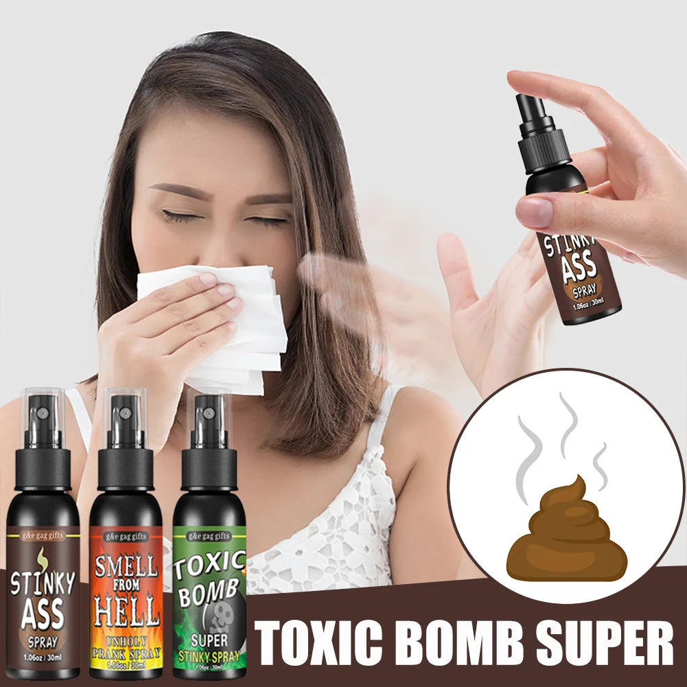 30Ml Fart Spray Party Supplies Plastic Liquid Fart Gag for Adults Kids Terrible Stinky Fart Spray Non Toxic Halloween Funny Toys